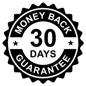 Black and white 'Money Back 30 Days